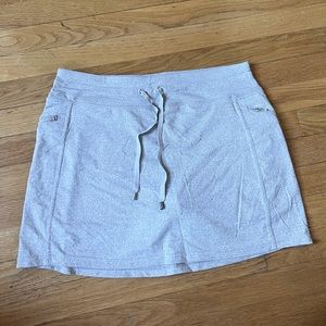 Drawstring Gray Skort with Pockets